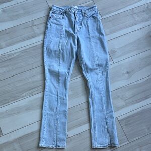 Abercrombie Curve Love Size 26R Light Blue Women's Jeans with Split Hem
